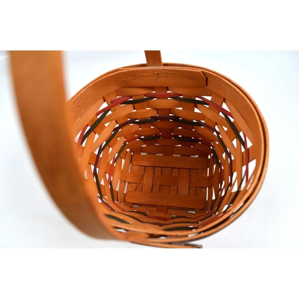 Longaberger 1996 Easter Basket Liner Egg‎ Print Cloth Plastic Protector Handle